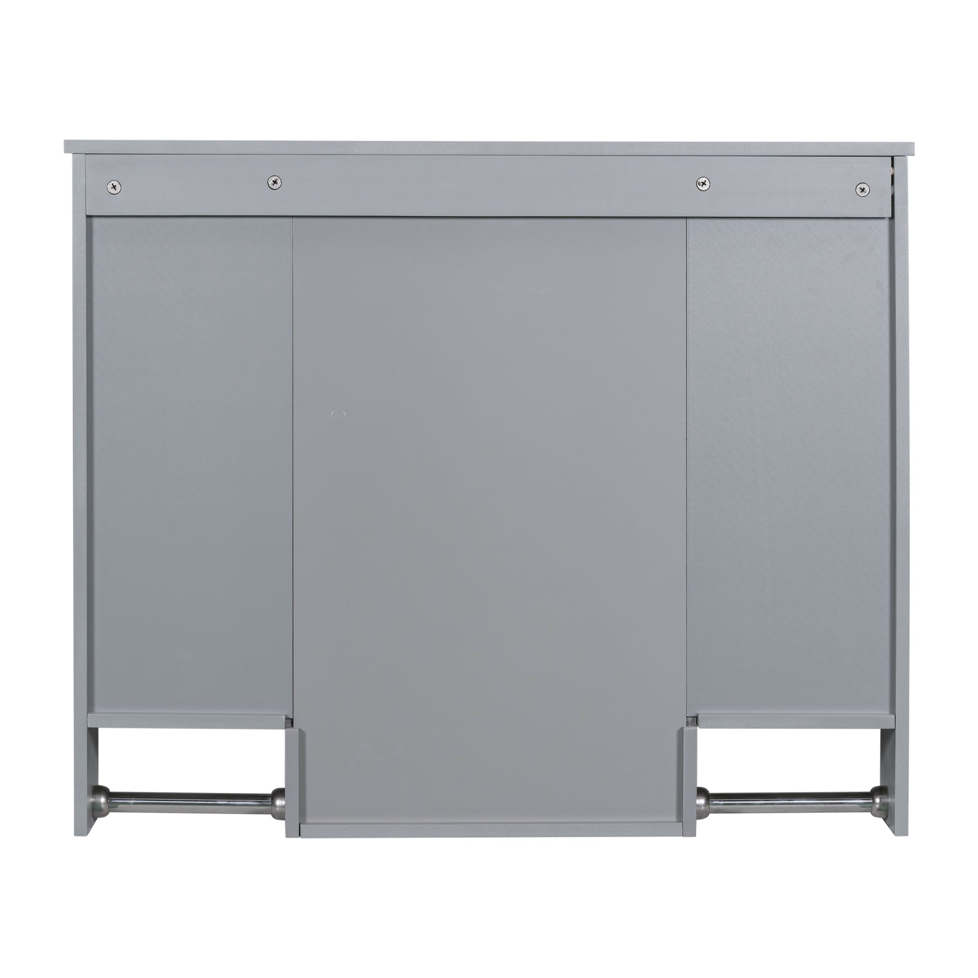 36'' Bathroom Vanity With Top Sink, Modern Mirror Cabinet With Towels Bar, Bathroom Storage Cabinet With 2 Soft Closing Doors And 6 Drawers, Single Sink Bathroom Vanity 4 Grey 4 Bathroom Freestanding Solid Wood Mdf Resin