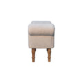 White Boucle Bedroom Bench Cream Foam Wood Fabric