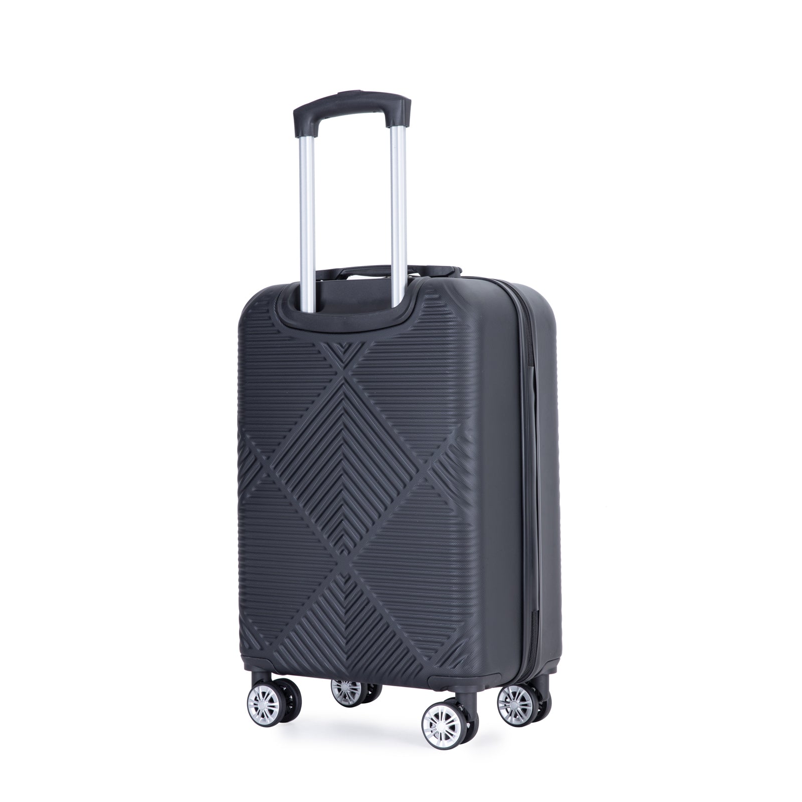 2Piece Luggage Sets ABS Lightweight Suitcase , Spinner black-abs