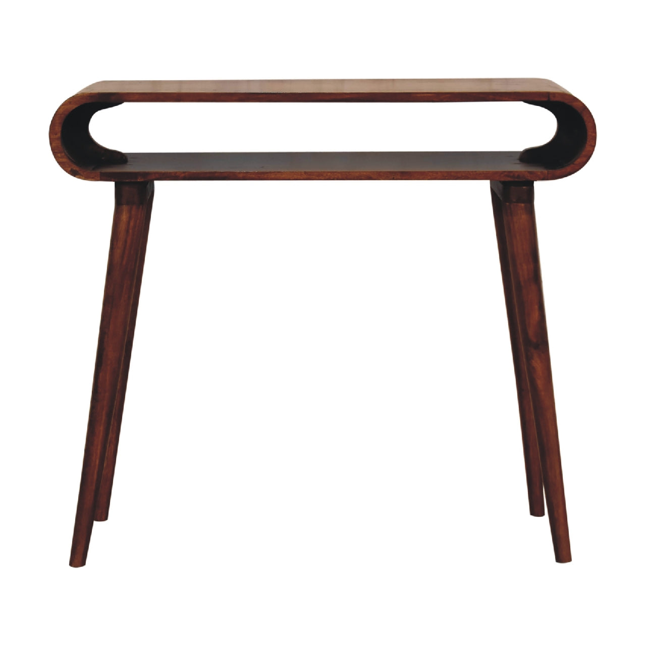 Amaya Nordic Style Console Table Chestnut Solid Wood