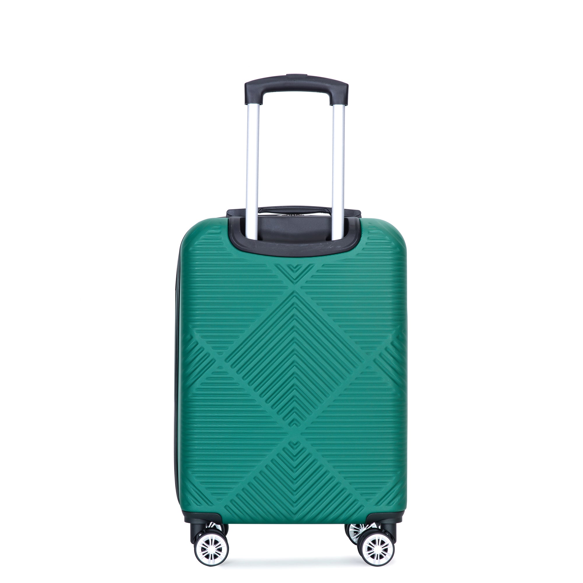 4 piece ABS lightweight suitcase, 14 inch makeup box dark green-abs