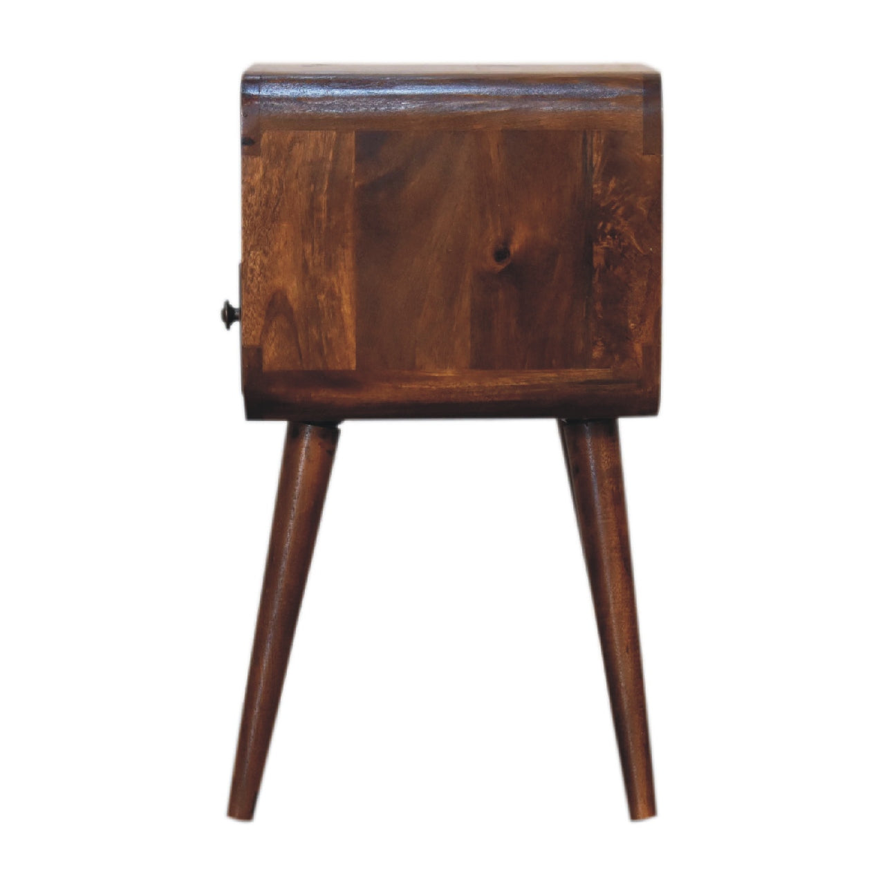 Mini Chestnut Curve Open Bedside Chestnut Solid Wood