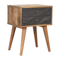 Slade Bedside Stone Gray Solid Wood