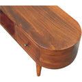 Chestnut Round Open Media Unit Chestnut Solid Wood