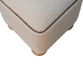 Serenity Footstool With Ball Feet Cream Foam Wood Fabric