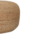 Natural Jute Pouffe Light Brown Primary Living Space Boho,Contemporary,French Country Jute