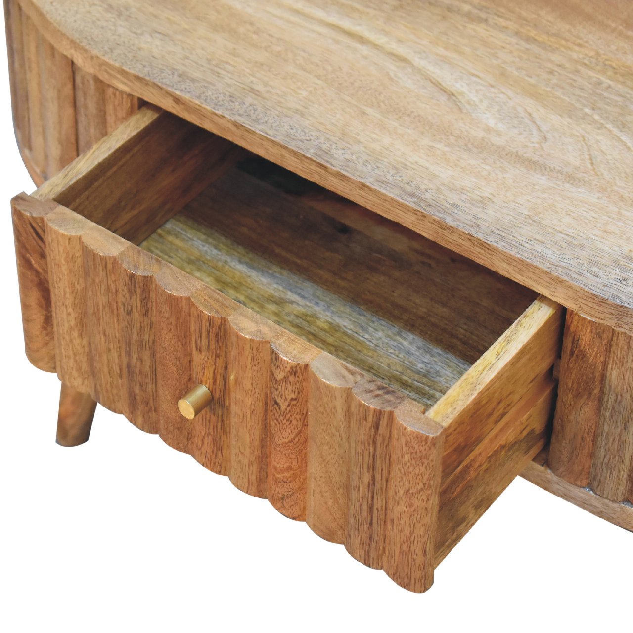 Stripe Coffee Table Oak Solid Wood