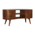 Chestnut Wave Entertainment Unit Chestnut Solid Wood