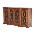 Glazed Carve Chestnut Sideboard - Chestnut Solid