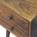 Mini 2 Drawer Chestnut Bedside Chestnut Solid Wood