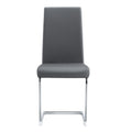 Modern Dining Chair, Pu Faux Leather Backrest Cushion Side Chair, Suitable For Dining, Kitchen, Dressing Table, Terrace, Club Guest Office Chair Set Of 4 Gray Pu Leather Dx 2268 Gray Pu