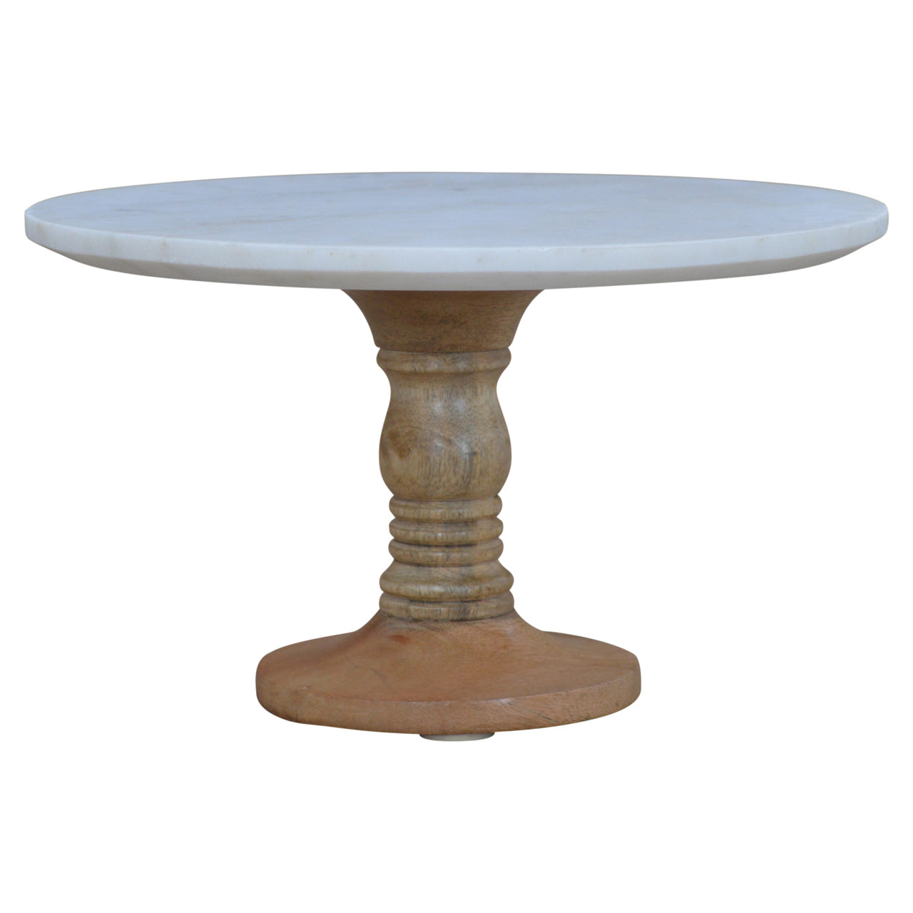 Cake Stand With Marble Top Light Brown Mid Century Modern Wood Marble,Solid Wood