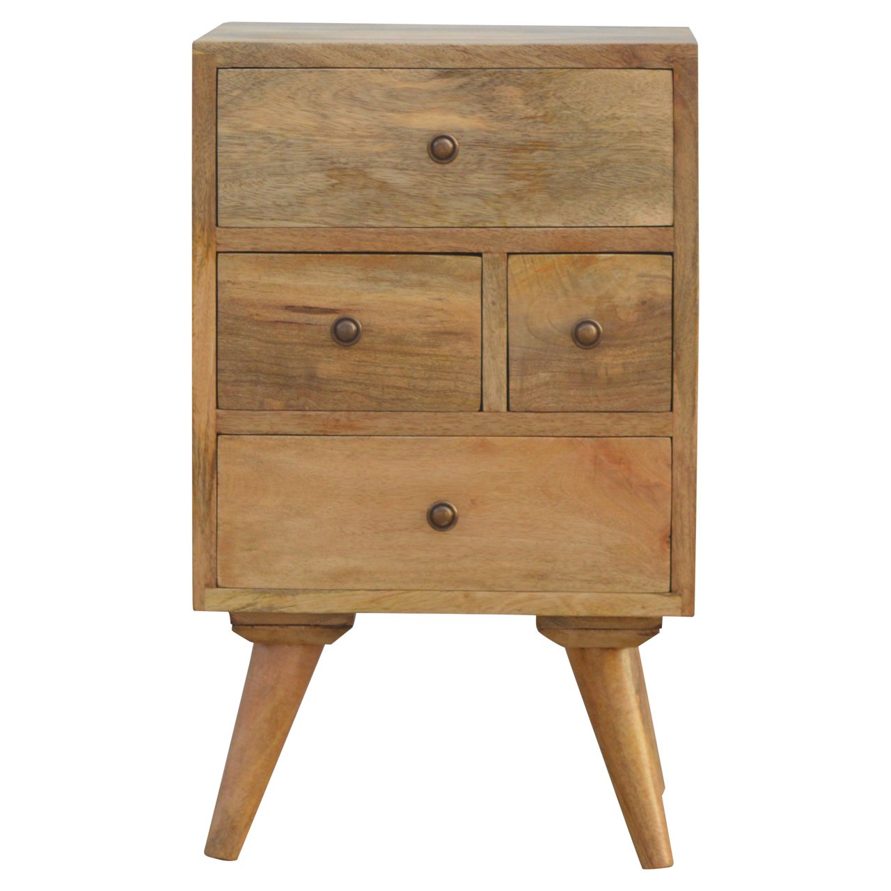 Solid Wood Nordic Style 4 Drawer Multi Bedside Light Oak Light Brown 4 Drawers Bedroom With Legs Contemporary,French Country,Traditional Mango Oak Wood Solid Wood