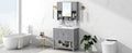 36'' Bathroom Vanity With Top Sink, Modern Mirror Cabinet With Towels Bar, Bathroom Storage Cabinet With 2 Soft Closing Doors And 6 Drawers, Single Sink Bathroom Vanity 4 Grey 4 Bathroom Freestanding Solid Wood Mdf Resin