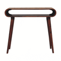 Amaya Nordic Style Console Table Chestnut Solid Wood