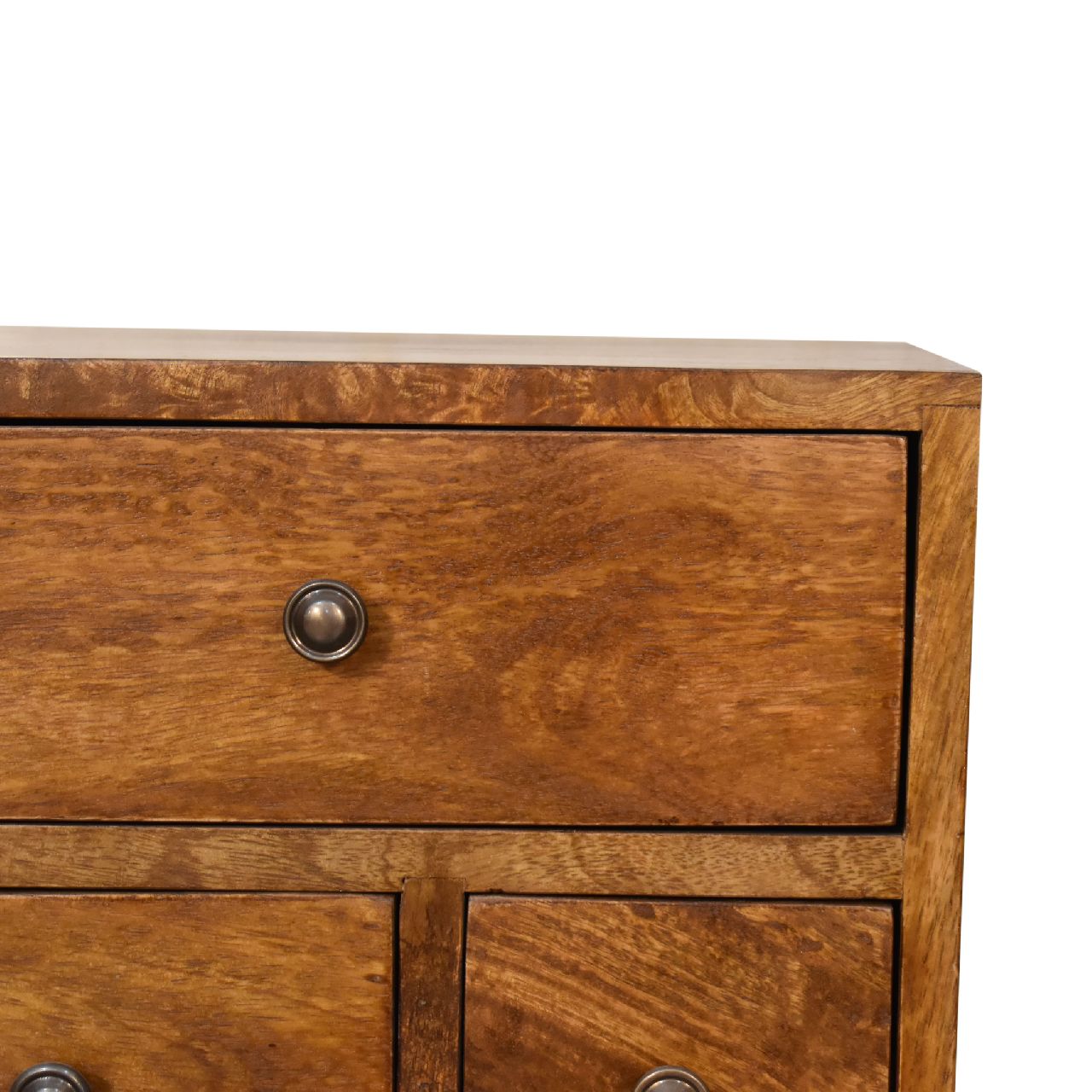 4 Drawer Multi Chestnut Bedside Chestnut Solid Wood