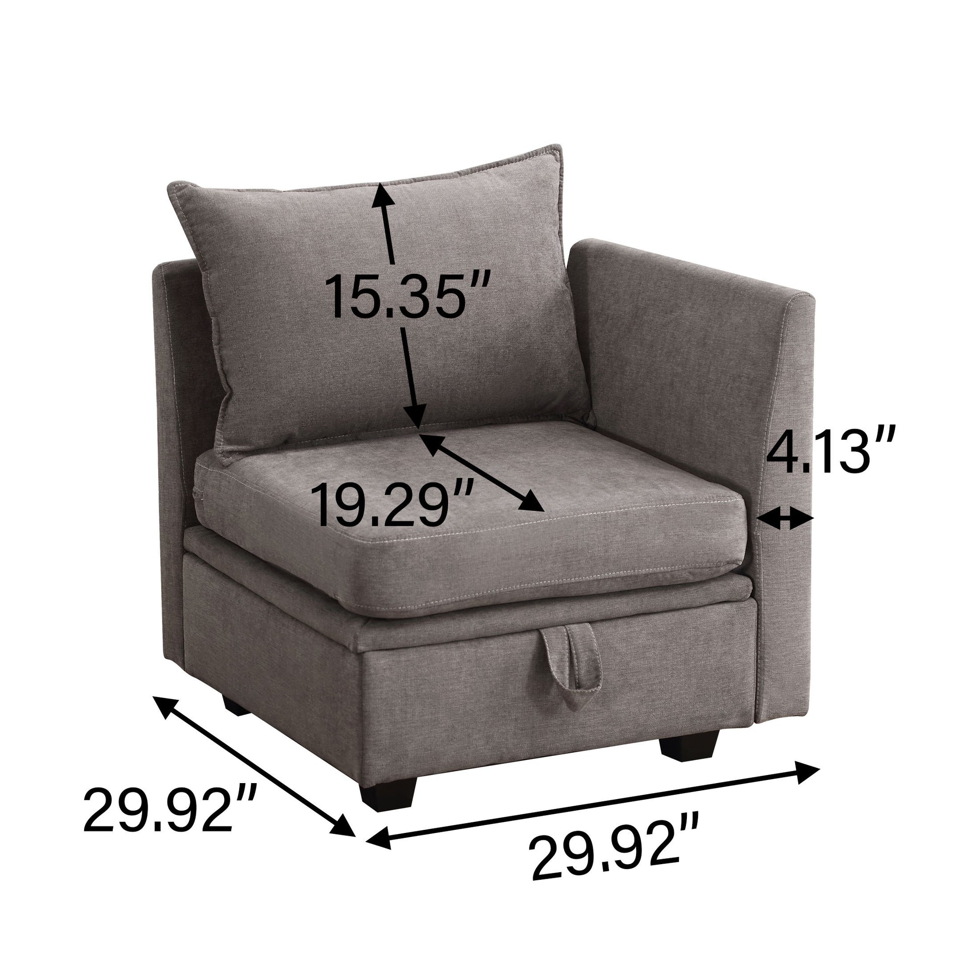 Modular Sectional Sofa, Convertible Sofa Couch With Storage, Sleeper Sectional Sofa Set, Flexible Modular Combinations Fabric Couch For Living Room Grey,6 Seat Sofa Grey Wood Soft Heavy Duty Fabric 6 Seat