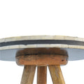 Solid Wood Bone Inlay Tripod Stool Beige White Light Brown Primary Living Space Contemporary Mango Bone,Solid Wood