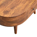 Mini Chestnut Rounded Coffee Table Chestnut Solid Wood