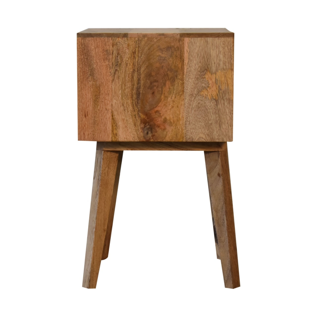 Bone Inlay Scandi Bedside Oak Solid Wood