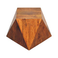 Chestnut Abstract End Table Chestnut Solid Wood