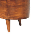 Chestnut Rounded Lid Up Blanket Box Chestnut Solid Wood