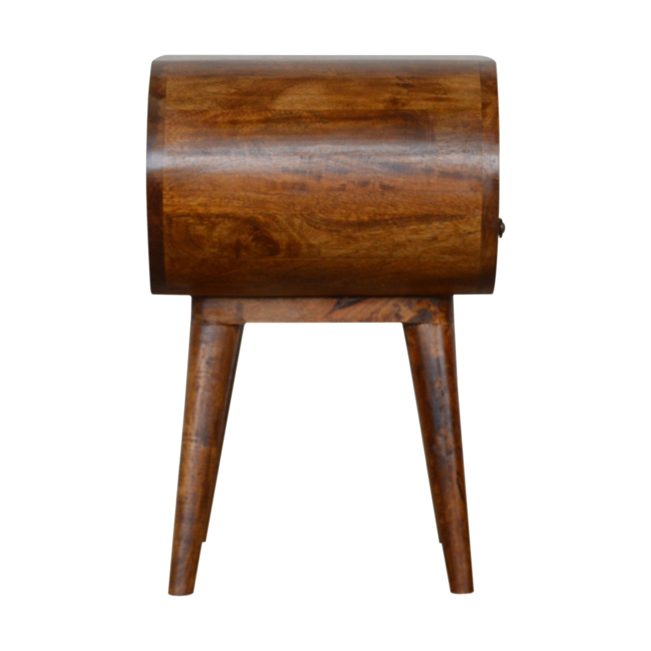 Chestnut Circular Open Bedside Chestnut Solid Wood