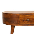 Mini Chestnut Rounded Coffee Table Chestnut Solid Wood