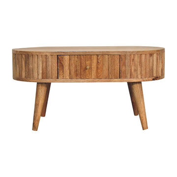 Stripe Coffee Table Oak Solid Wood