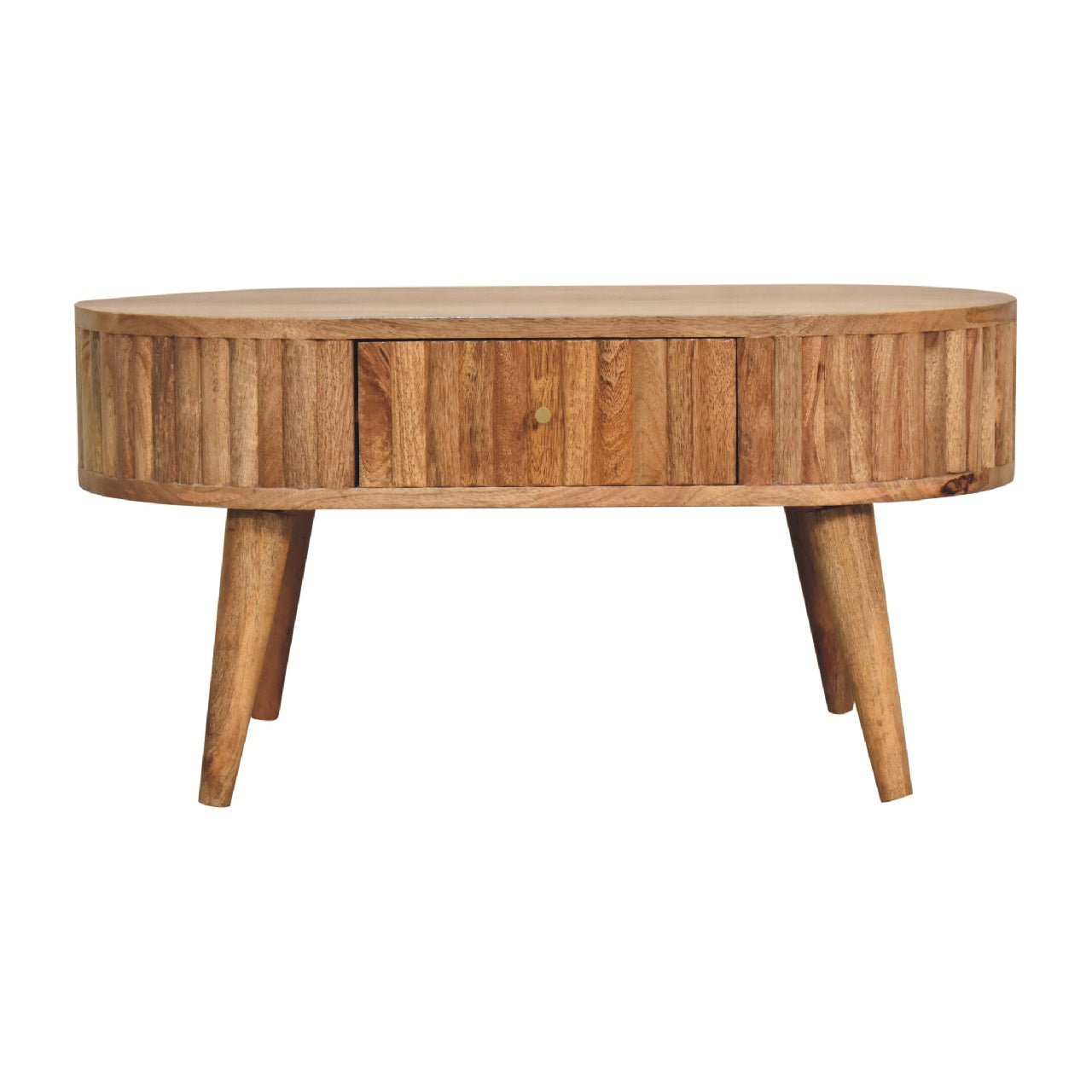 Stripe Coffee Table Oak Solid Wood