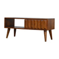 Chestnut Prism Sliding Media Unit Chestnut Solid Wood