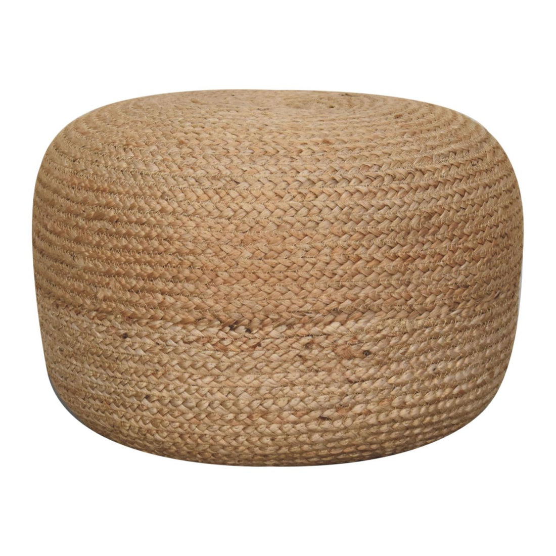 Natural Jute Pouffe Light Brown Primary Living Space Boho,Contemporary,French Country Jute