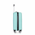 4 Piece Abs Lightweight Suitcase, 14 Inch Makeup Box, Aircraft Wheels 14 20 24 28 Light Blue Light Blue Abs