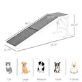 Pawhut Dog Ramp For Bed, Pet Ramp For Dogs With Non Slip Carpet And Top Platform, 60