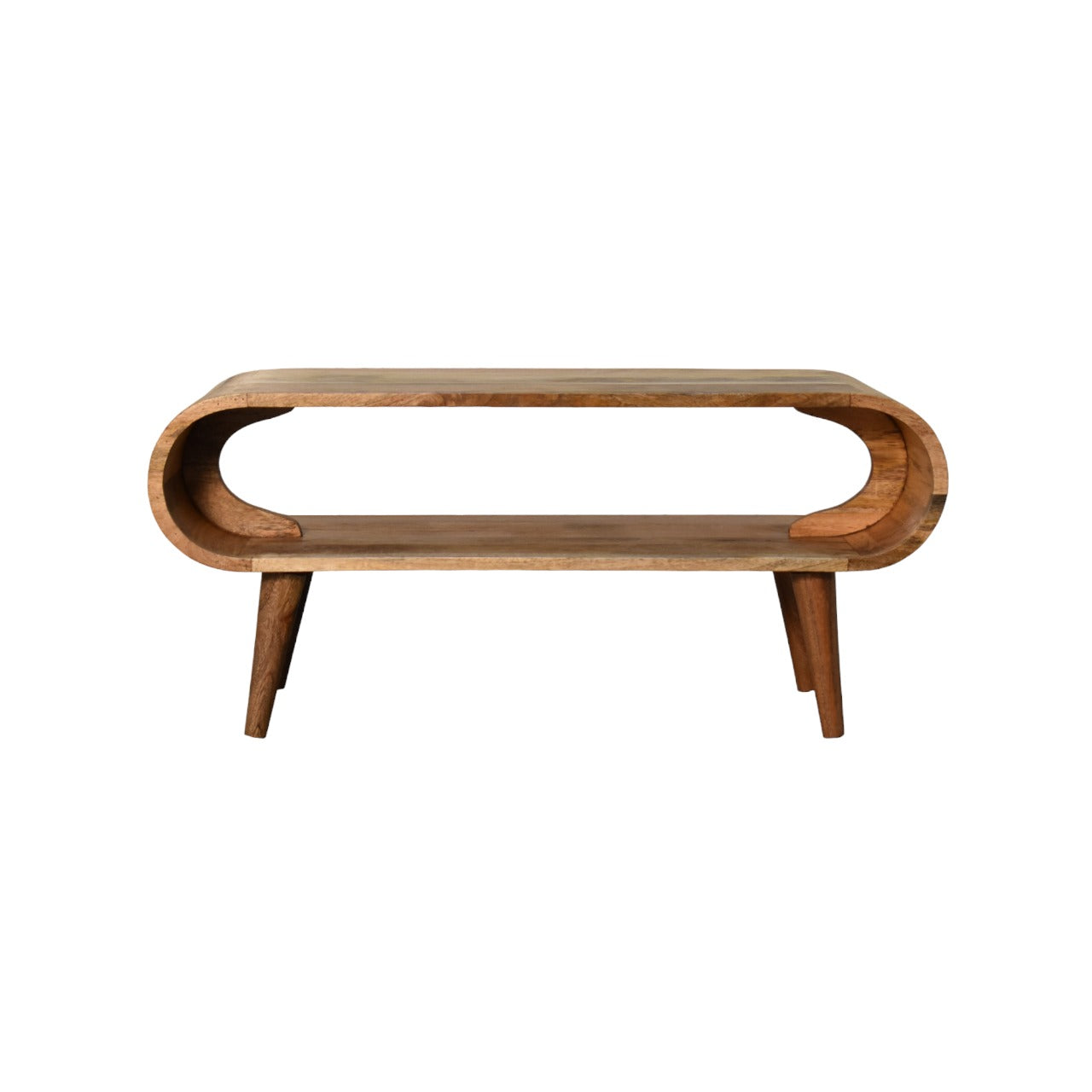 Amaya Nordic Style Oak Ish Coffee Table Oak Solid Wood