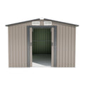 Patio, Lawn & Garden,Metal Outdoor Storage Shed 10Ft X 8Ft, Clearance With Lockable Door Metal Garden Shed Steel Anti Corrosion Storage House Waterproof Tool Shed For Backyard Patio, Lawn And Garden Brown Year Round Use Metal