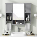 35'' x 28'' Modern Wall Mounted Bathroom Storage grey-2-5+-mirror included-bathroom-wall