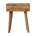 Bone Inlay Tapered Bedside Oak Solid Wood