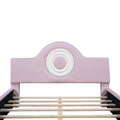 Full Size Upholstered Platform Bed With Led Headboard, Pink Box Spring Not Required Full Pink Wood Bedroom Upholstered