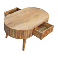 Stripe Coffee Table Oak Solid Wood