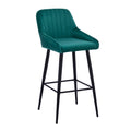 Elegant Lifestyle Modern Bar Stools,Velvet Upholstered Barstools With Back,Set Of 2 Bar Chairs For Kitchen Living Room Metal Green Dining Room Powder Coated Sponge Wipe Clean Rectangular Modern Bar Stools Set Of 2 Fabric Metal