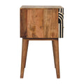 Edessa Bone Inlay Bedside Oak Solid Wood