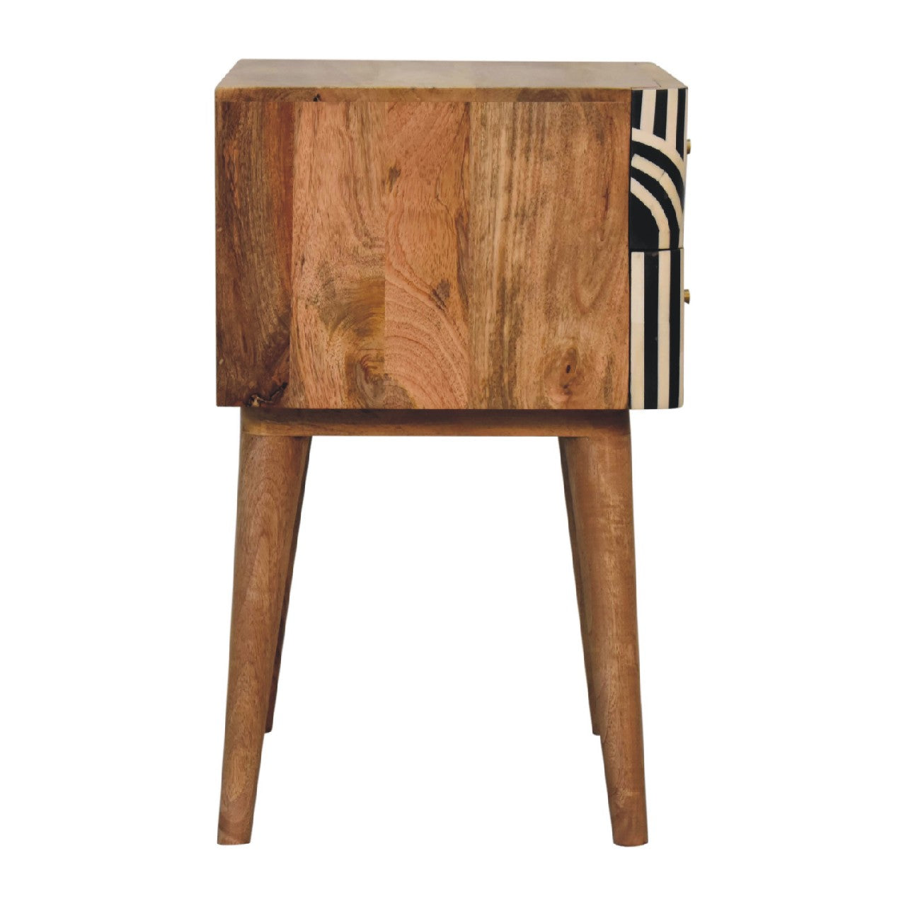 Edessa Bone Inlay Bedside Oak Solid Wood