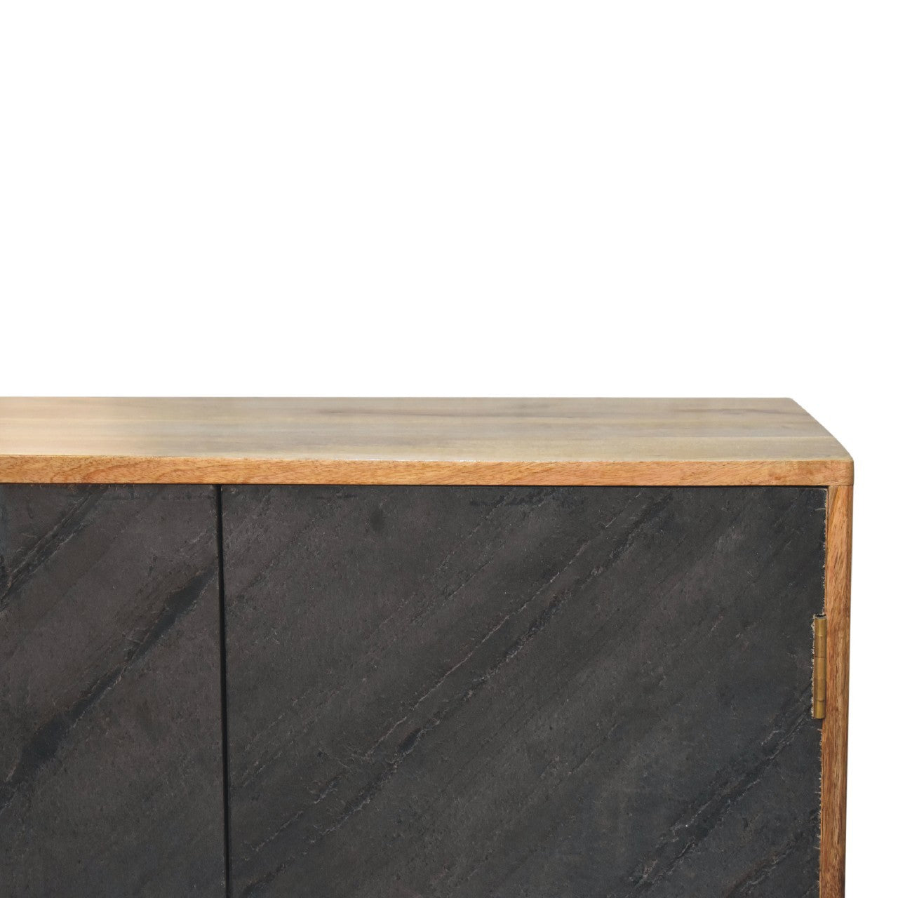 Slade Cabinet - Stone Gray Solid Wood