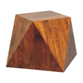 Chestnut Abstract End Table Chestnut Solid Wood