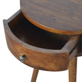 Nordic Chestnut Circular Bedside Chestnut Solid Wood