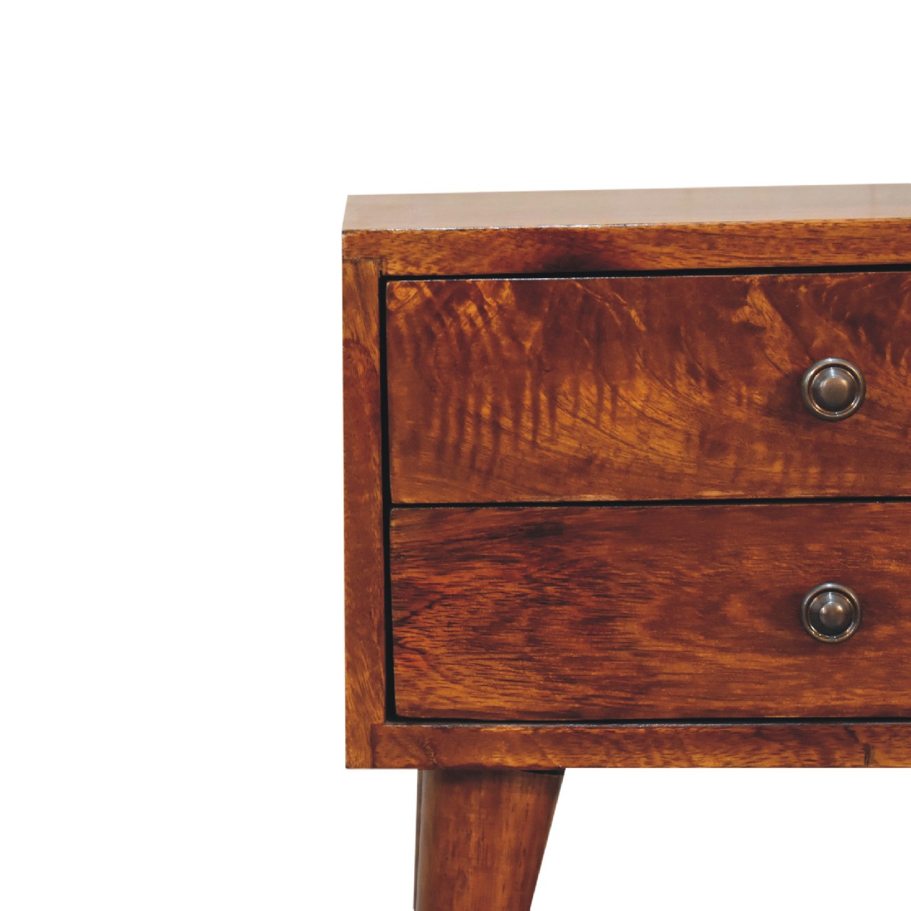 Mini Chestnut Modern Bedside Chestnut Solid Wood