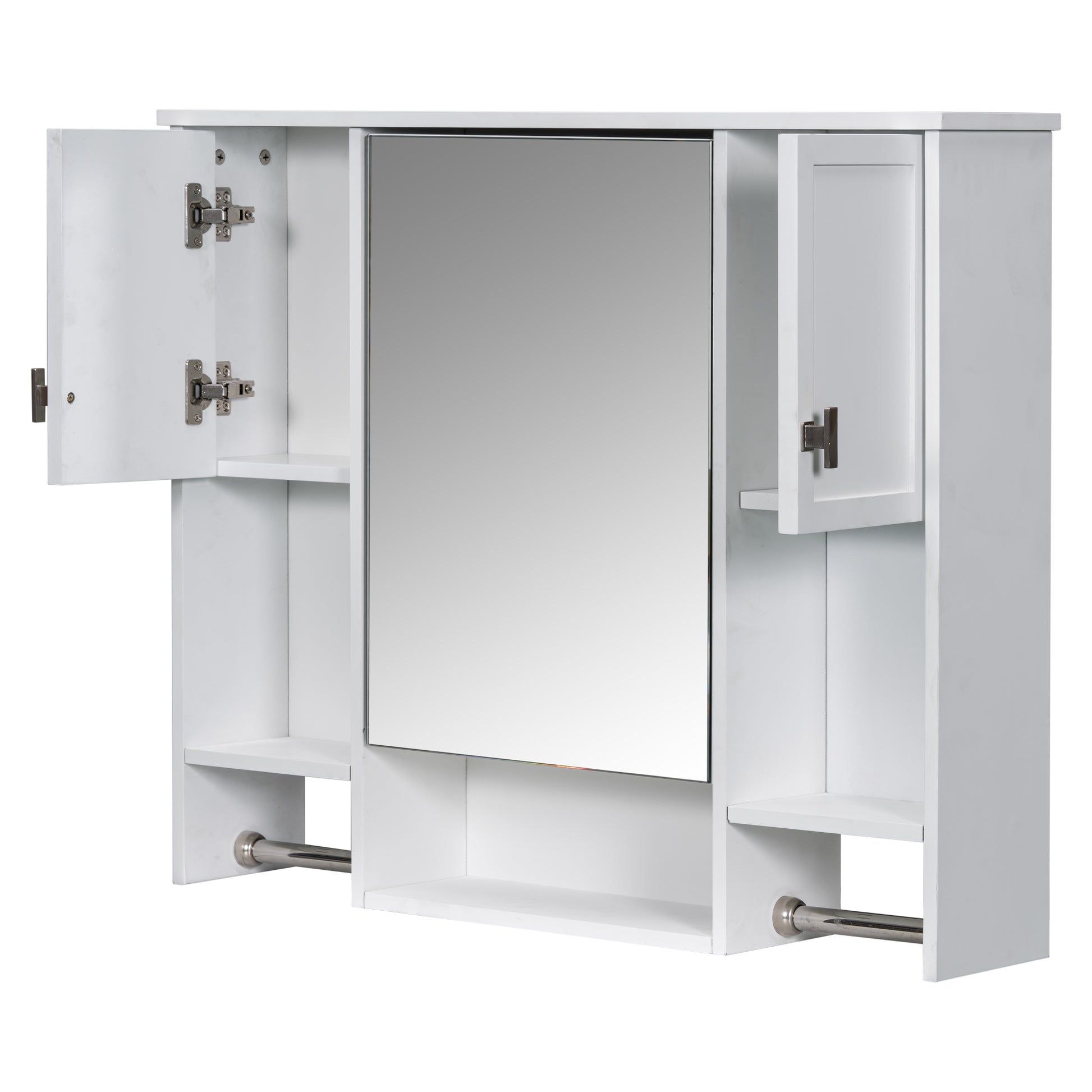 35'' x 28'' Modern Wall Mounted Bathroom Storage white-2-5+-mirror included-bathroom-wall