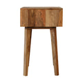 Bone Inlay Tapered Bedside Oak Solid Wood