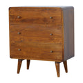 Curved Chestnut Chest Chestnut Solid Wood